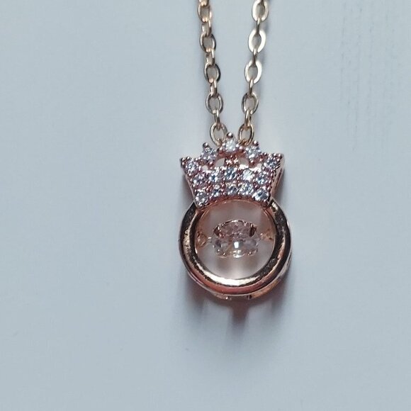 3/$30 NEW - Eternal Love Necklace Set Romantic Rhombus Zircon Pendant NWOT - Picture 4 of 4